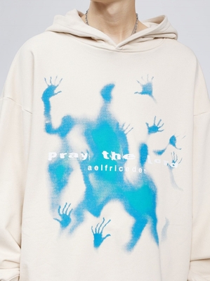 Abricot  Sweat a Capuche Aelfric Eden Abstraction Shadow Print - DZI-3930509